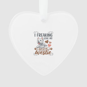 Tolles Westie-Hundeherz Pfoten_1 Ornament