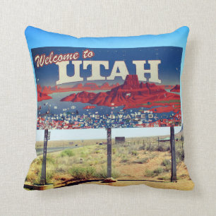 Tolles Willkommen in Utah Schild Kissen! Kissen