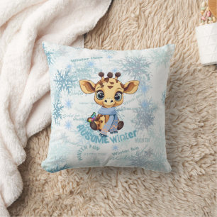 Tolles Winter-Giraffe – Süße Autismus-Bewusstseins Kissen