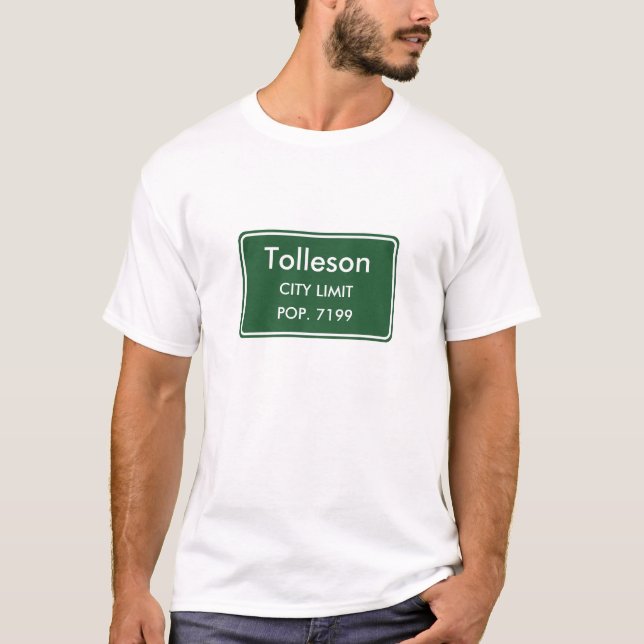 Tolleson Arizona Stadt-Grenze-Zeichen T-Shirt (Vorderseite)
