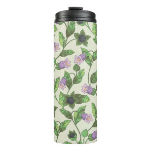 Tollkirschblüten: Vintage-Blumenillustration Thermosbecher