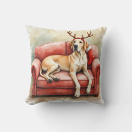 Tollpatschige Dogge Weihnachts-Kissen Kissen