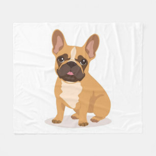 Tollpatschige Französische Bulldogge Fleece-Decke Fleecedecke