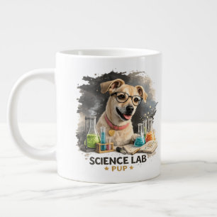 Tollpatschiger Hund mit Brille im Wissenschaftslab Jumbo-Tasse