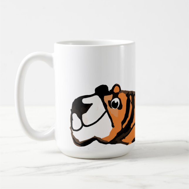 Tollpatschiger süßer Tigertasse Kaffeetasse (Links)