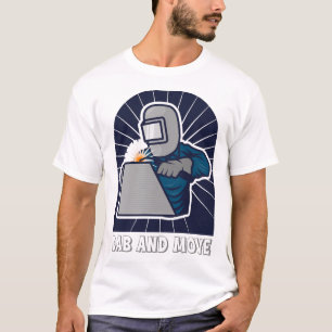 Tollpatschiger TIG-Schweißer-Kunst "Dab and Move" T-Shirt