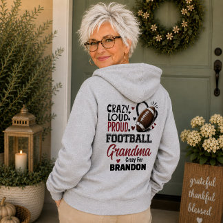 Tollwütige stolze laute Fußball-Oma Damen T-Shirt Hoodie