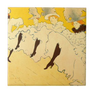 Tolouse Lautrec Dancing Girls Gelb Fliese
