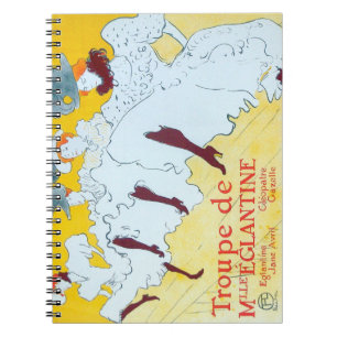 Tolouse-Lautrec-Tanz Girls Gelbes Poster Notizblock