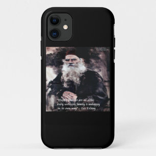 Tolstoi & 1st Line von Anna Karenina iPhone 5 Fall 11 Hülle