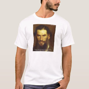Tolstoi "Ändere dich selbst" Weisheitszitat-Gesche T-Shirt