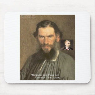 Tolstoi "Nietzsche = Stupid" Zitat Geschenke T-Shi Mousepad