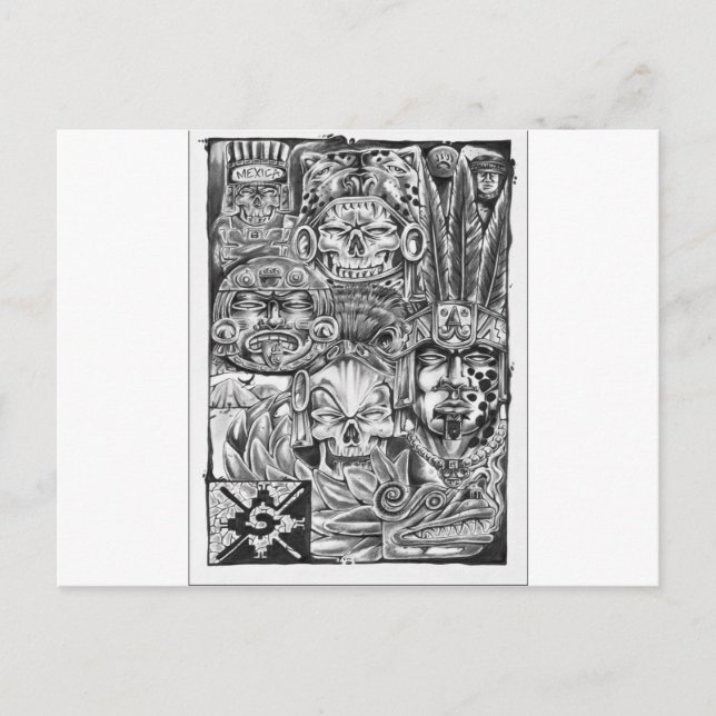 Toltec Warriors Postkarte (Vorderseite)