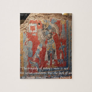 Toltekisches Reich Grafik & berühmtes Sprichwort Puzzle