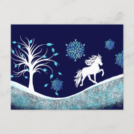 Tölter im Schnee Postkarte