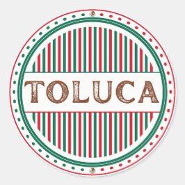 Toluca City Pride Emblem – Mexican Identity Runder Aufkleber