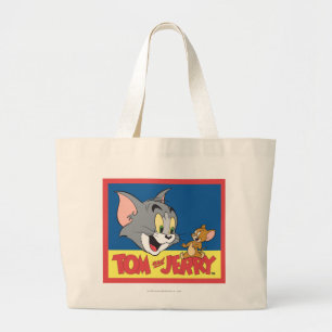 Tom And Jerry Logo Flat Jumbo Stoffbeutel