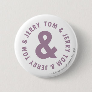 Tom and Jerry Round Logo 10 Button