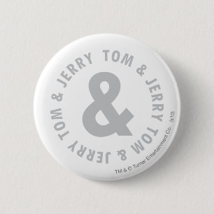 Tom and Jerry Round Logo 2 Button