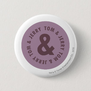 Tom and Jerry Round Logo 7 Button