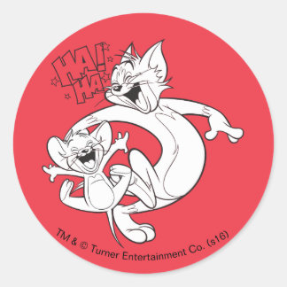Tom And Jerry | Tom And Jerry Laughing Runder Aufkleber