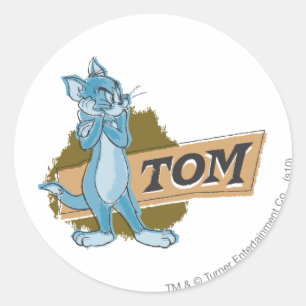 Tom Attitude Logo Runder Aufkleber
