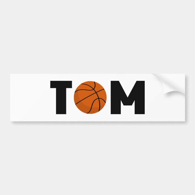 Tom Basketball Autoaufkleber (Vorne)