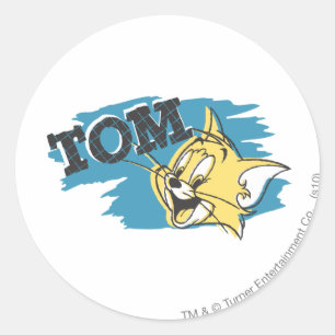 Tom Blue und Yellow Logo Runder Aufkleber