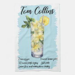 Tom Collins Cocktail Rezept Geschirrtuch