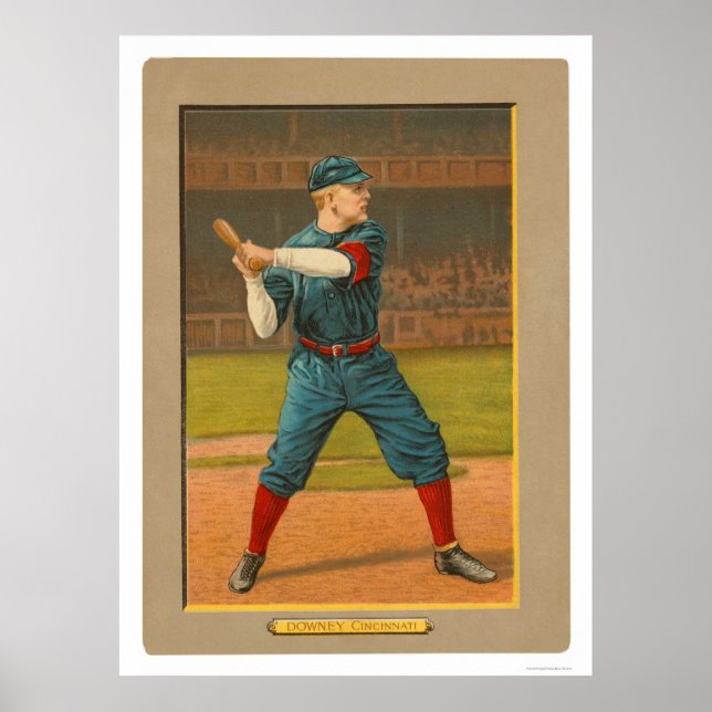 Tom Downey Reds Baseball 1911 Poster (Vorne)