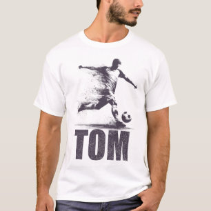 Tom Fußball Jungen Personalisierter Vorname Tom T-Shirt