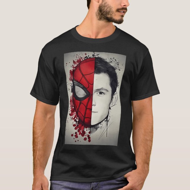 Tom Holland Zeichnend T-Shirt (Vorderseite)