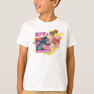Tom & Jerry Beste Freundinnen Foto Emoji Collage T-Shirt