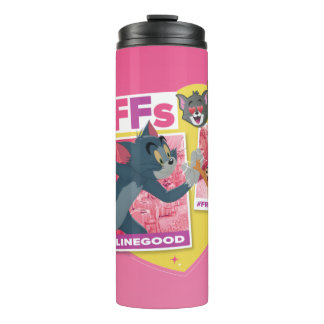 Tom & Jerry Beste Freundinnen Foto Emoji Collage Thermosbecher