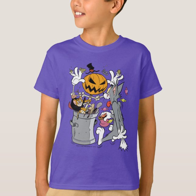 Tom & Jerry | Boo an Tom T-Shirt (Vorderseite)