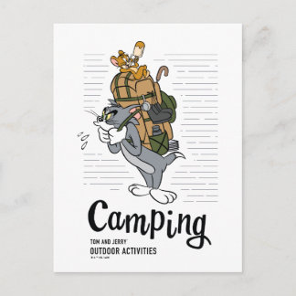 Tom & Jerry Camping Postkarte