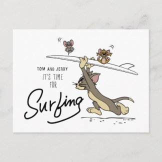Tom & Jerry "Es ist Zeit zum Surfen" Postkarte