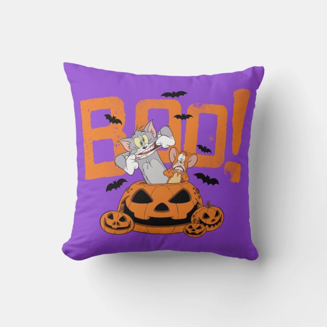 Tom & Jerry | Frohe Halloween Boo Kissen (Vorderseite)