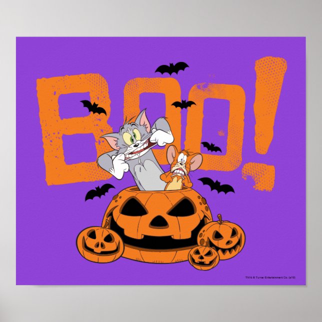 Tom & Jerry | Frohe Halloween Boo Poster (Vorne)