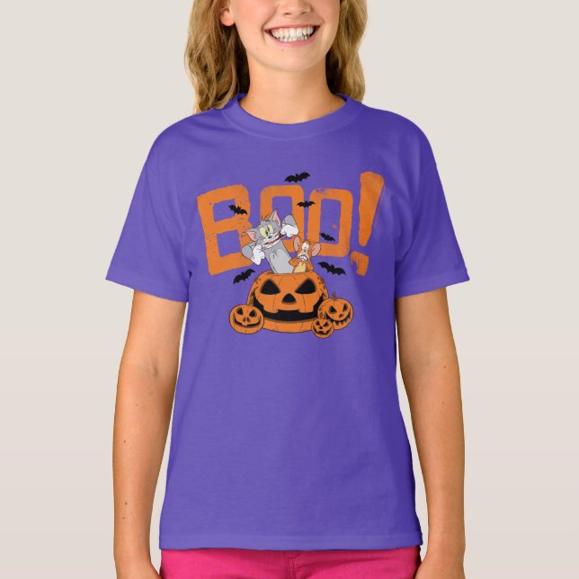 Tom & Jerry | Frohe Halloween Boo T-Shirt (Vorderseite)