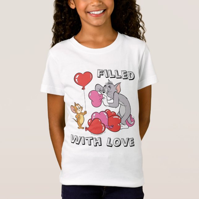 Tom & Jerry Inflate Valentine Heart Balloons T-Shirt (Vorderseite)