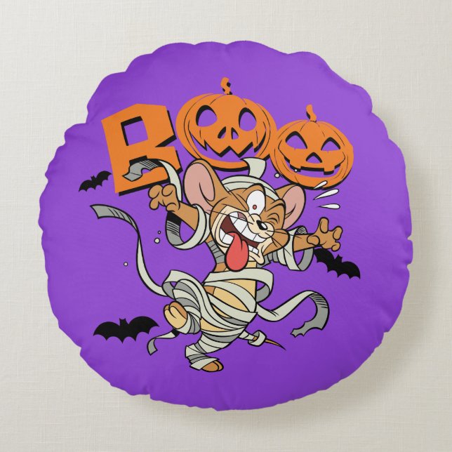 Tom & Jerry | Jerry ist SO Beängstigend Rundes Kissen (Vorderseite)