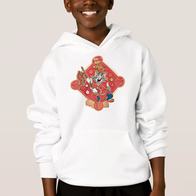 Tom & Jerry Lighting Firecracker Hoodie (Vorderseite)
