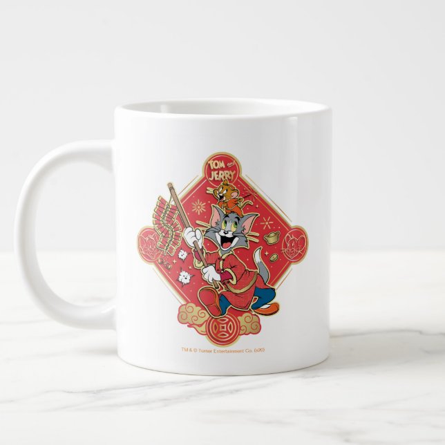 Tom & Jerry Lighting Firecracker Jumbo-Tasse (Links)