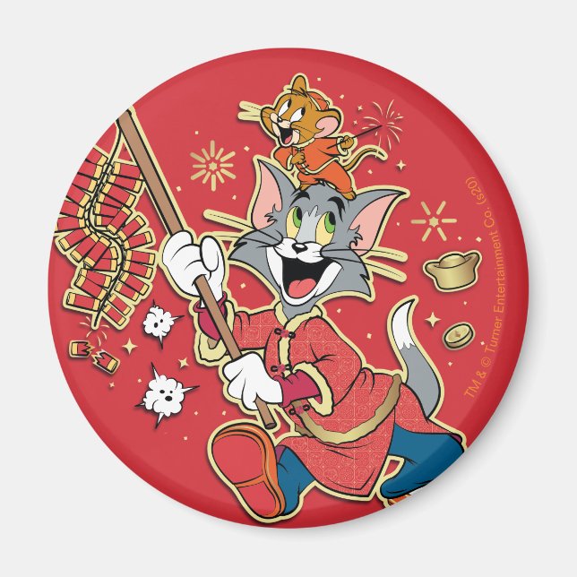 Tom & Jerry Lighting Firecracker Magnet (Vorne)