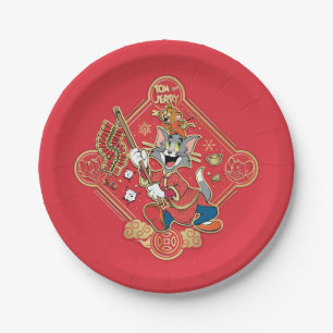 Tom & Jerry Lighting Firecracker Pappteller