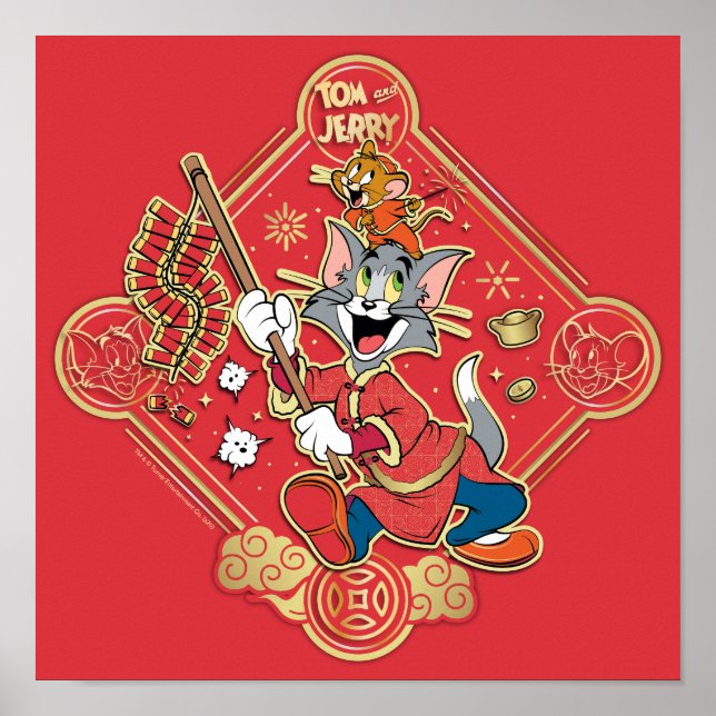 Tom & Jerry Lighting Firecracker Poster (Vorne)