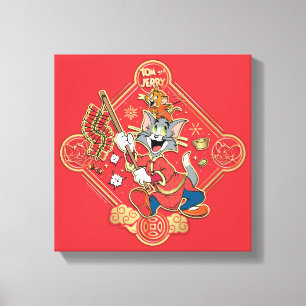 Tom & Jerry Lighting Firecrackers Leinwanddruck
