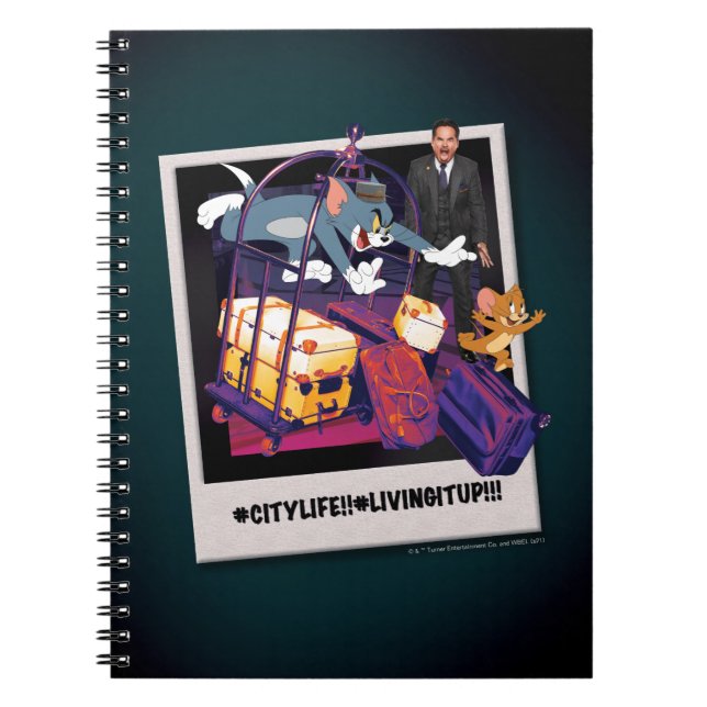 Tom & Jerry Luggage Crash Foto Notizblock (Vorderseite)