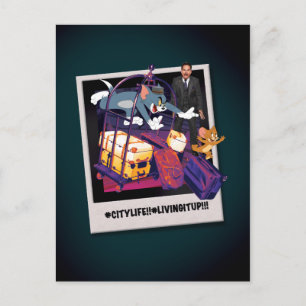 Tom & Jerry Luggage Crash Foto Postkarte